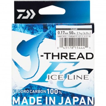 Леска DAIWA J-Thread Fluoro Carbon Ice Line 50м 0.37мм (прозрачная) Леска DAIWA J-Thread Fluoro Carbon Ice Line 50м 0.37мм (прозрачная)