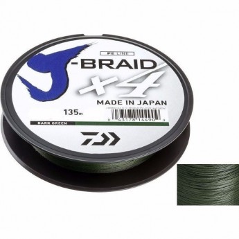 Шнур DAIWA J-Braid X4 0,10мм 135м Dark green Шнур DAIWA J-Braid X4 0,10мм 135м Dark green
